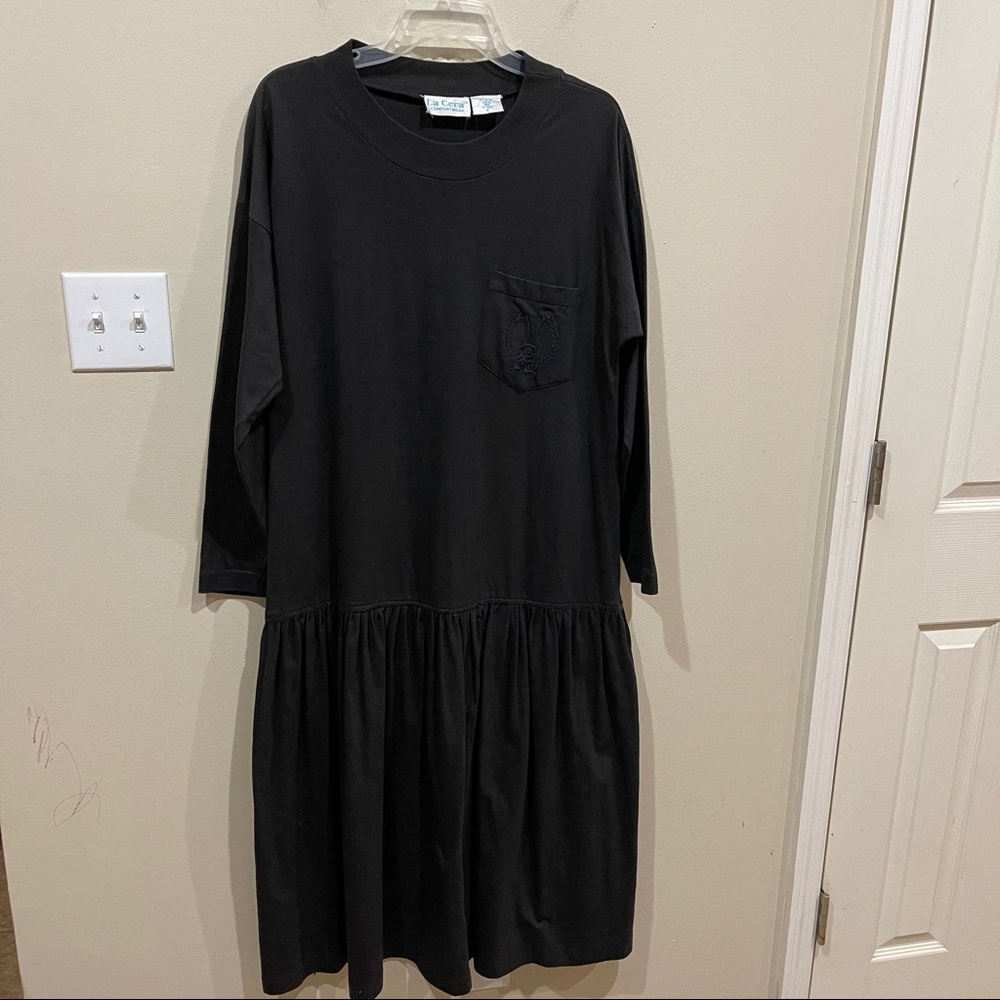 Vintage La Cera Drop Waist Tshirt Dress Medium